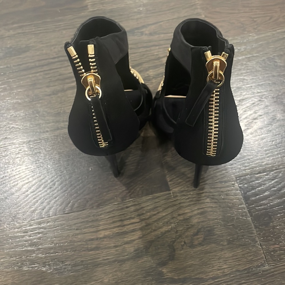 Giusseppe Zannotti Studded Satin Heel Suede Bootie - Picture 6 of 11